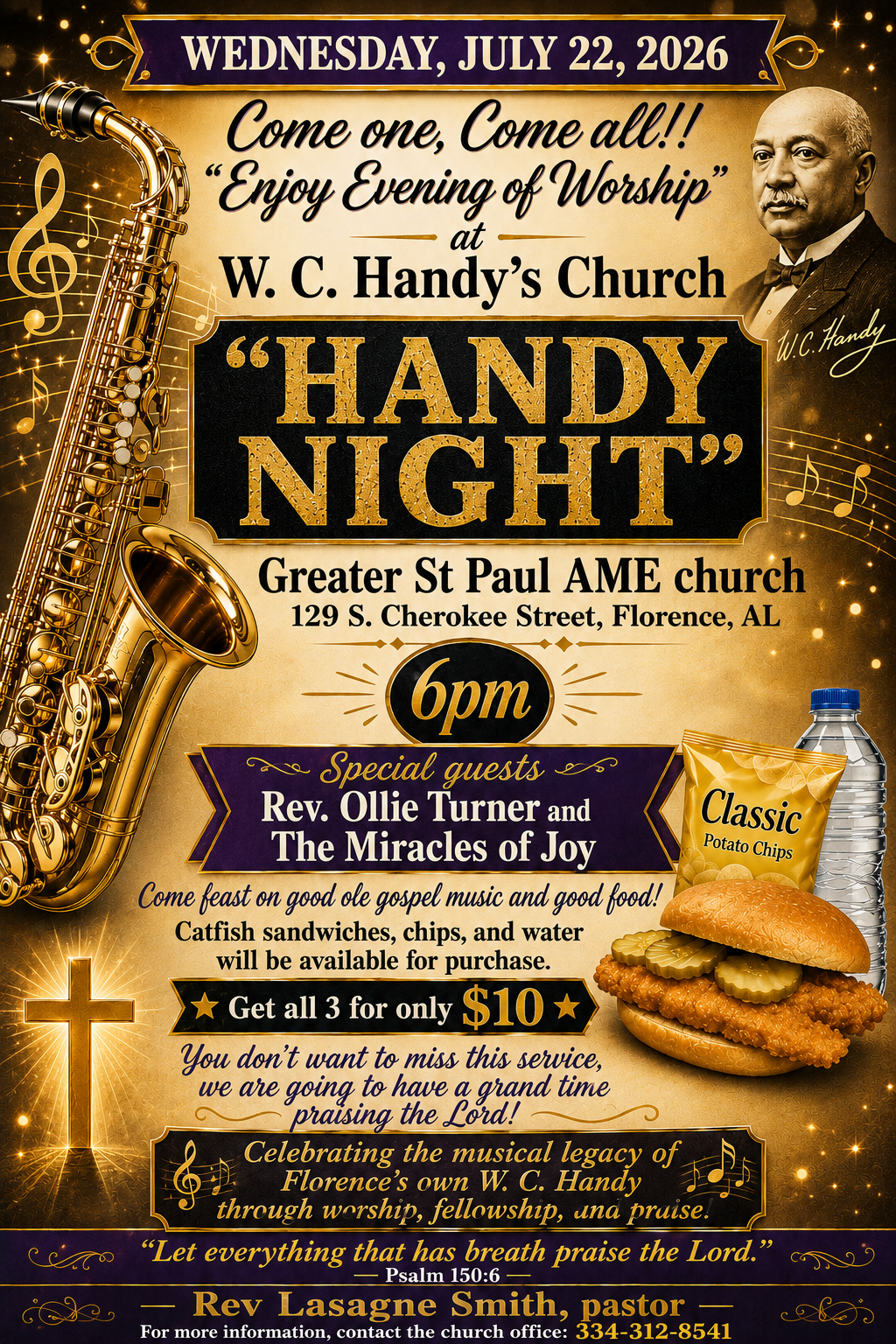 EVENING AT HANDY’S CHURCH (GREATER ST. PAUL AME CHURCH)